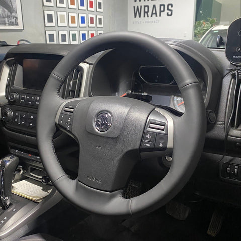 Ready To Ship - Holden Colorado | Isuzu D-Max (2012-2020) Steering Wheel Wrap (Smooth)