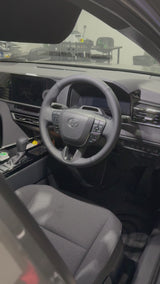 Toyota Camry (2025+) Steering Wheel Wrap – Black Smooth Leather, Black stitch