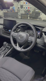 Toyota Corolla (2019+) Steering Wheel Wrap – Black Smooth Leather, Black stitch